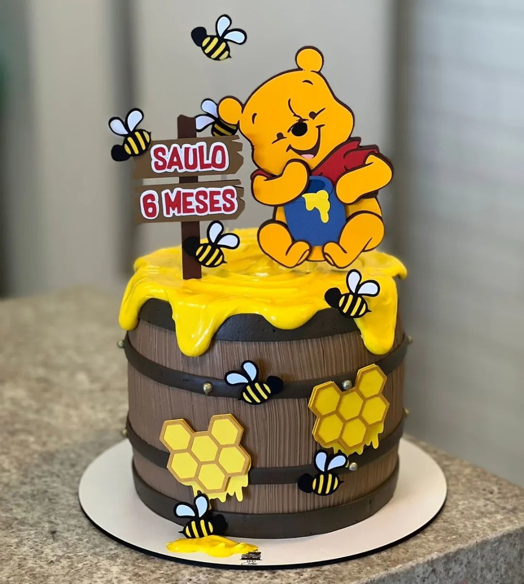 Arquivo de Corte: Topo de Bolo em Camadas Ursinho Pooh 013