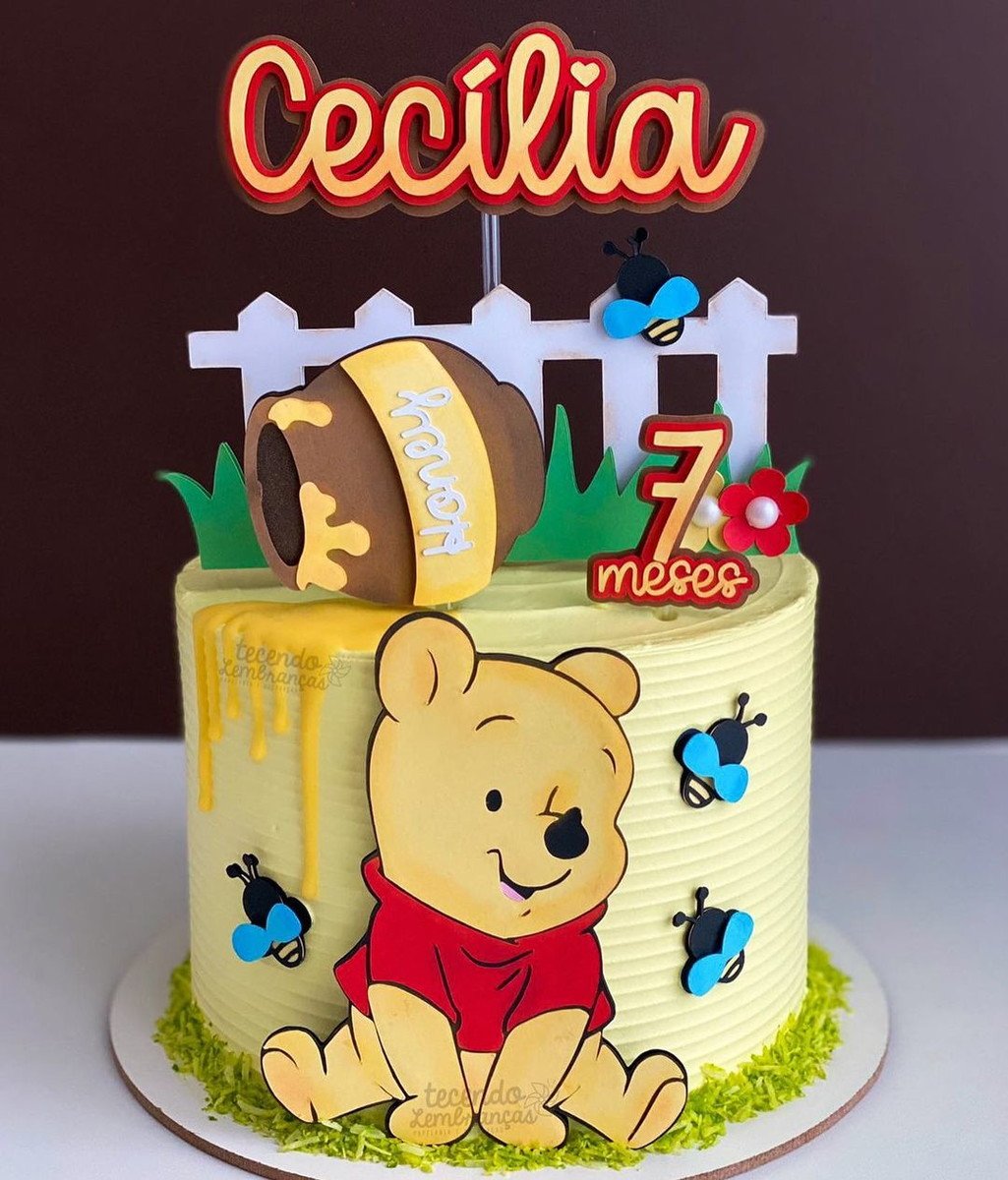Arquivo de Corte: Topo de Bolo em Camadas Ursinho Pooh 014