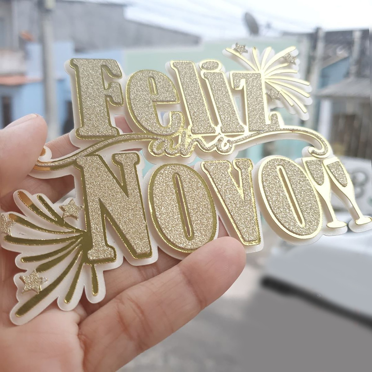 Arquivo de Corte: Topo de Bolo Feliz Ano Novo 046