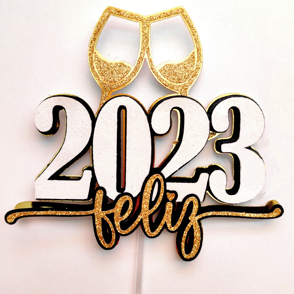 Arquivo de Corte Topo de Bolo Feliz Ano Novo 2023 021