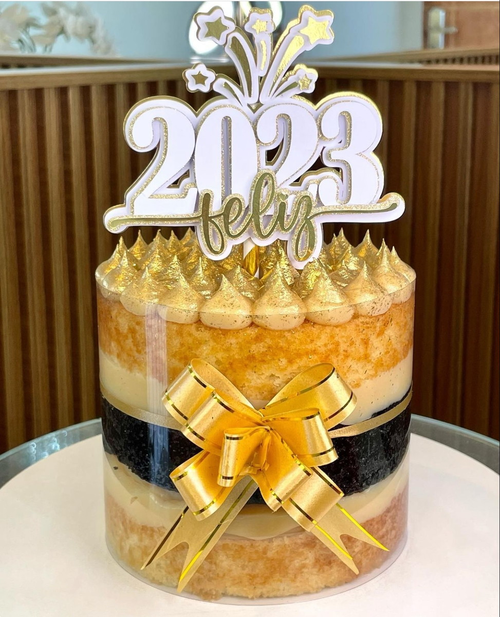 Arquivo de Corte Topo de Bolo Feliz Ano Novo 2023 021 - Imagem 2