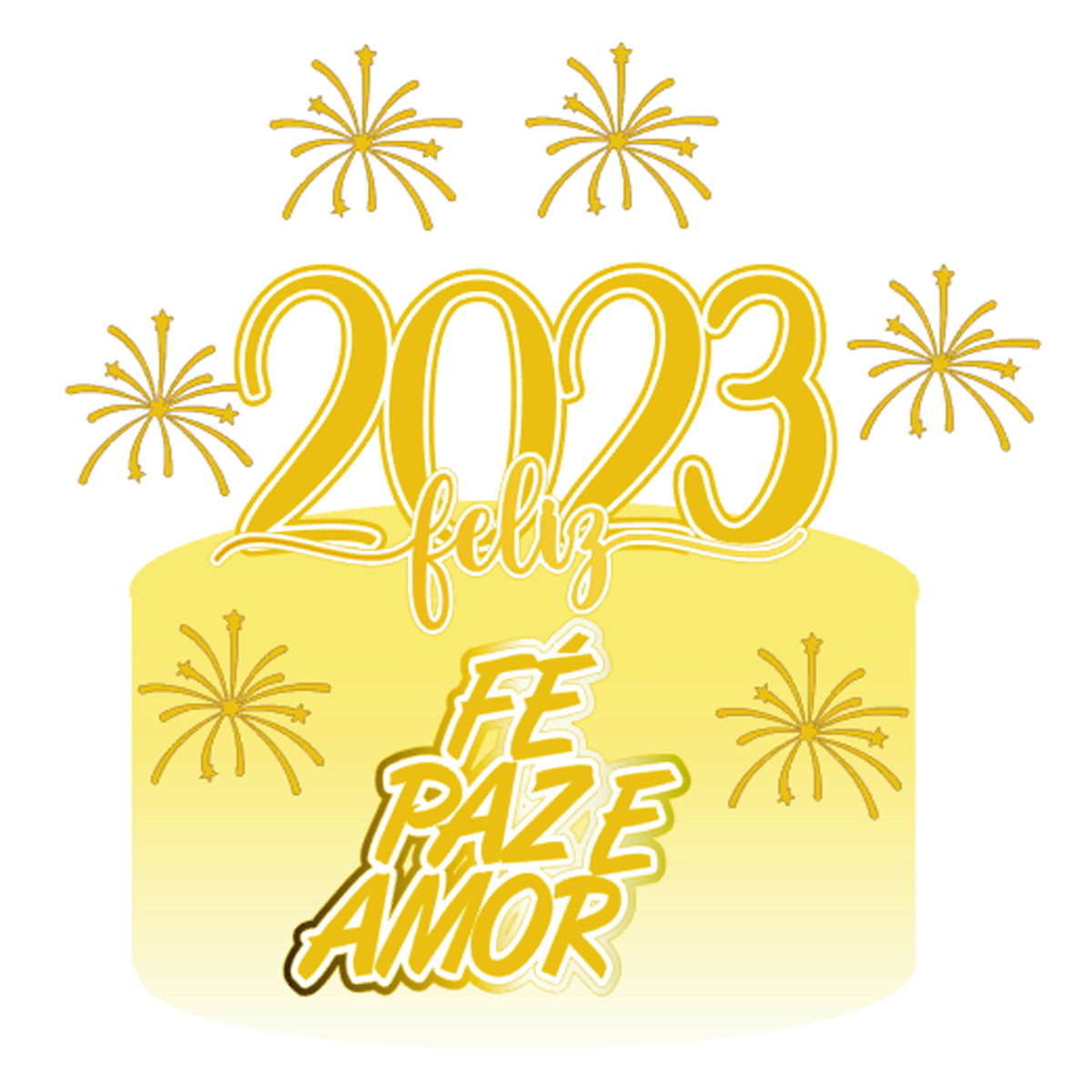 Arquivo de Corte: Topo de Bolo Feliz Ano Novo 2023 035