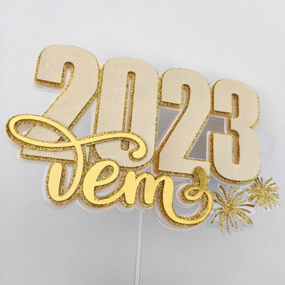 Arquivo de Corte Topo de Bolo Feliz Ano Novo Vem 2023 022