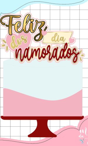 Arquivo de Corte Topo de Bolo Feliz Dia dos Namorados 059