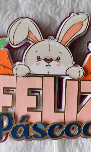 Arquivo de Corte: Topo de Bolo Feliz Páscoa Camadas 128