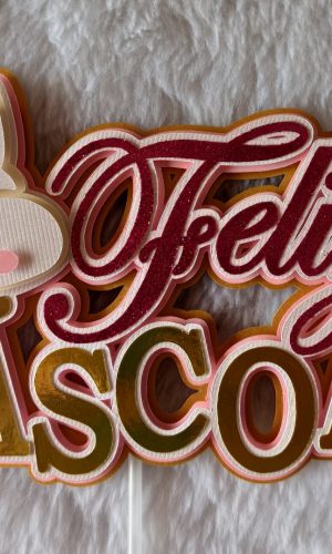 Arquivo de Corte: Topo de Bolo Feliz Páscoa Camadas 129