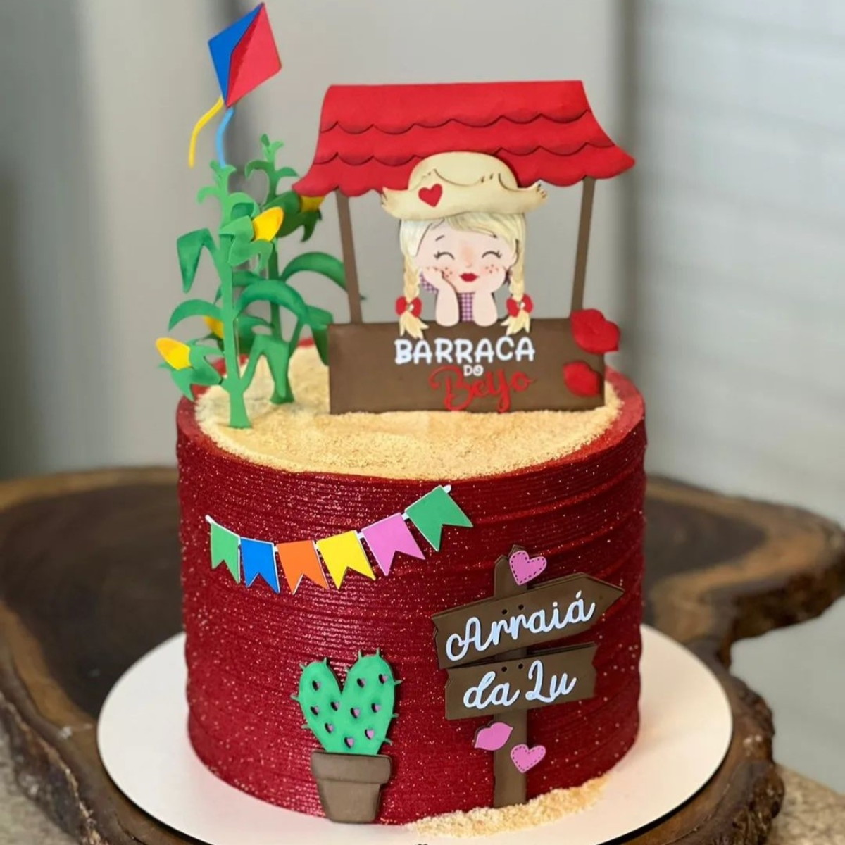 Arquivo de Corte Topo de Bolo Festa Junina Menina Arraiá 171
