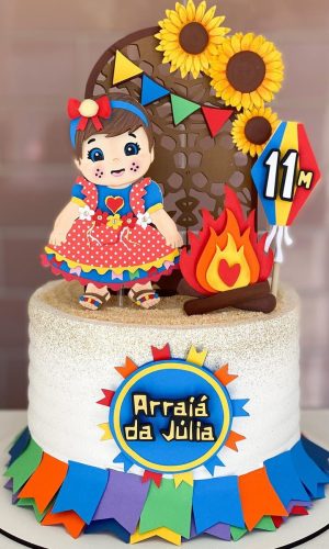 Arquivo de Corte Topo de Bolo Festa Junina Menina Arraiá 188