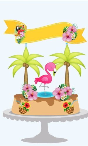 ARQUIVO DE CORTE TOPO DE BOLO FLAMINGO (#1539)