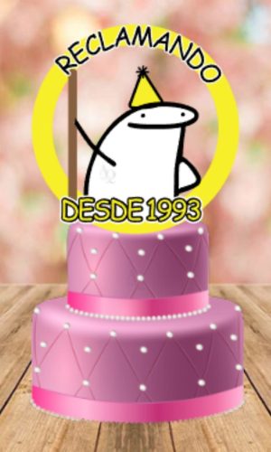 Arquivo de Corte Topo de Bolo Flork Aniversário #15654