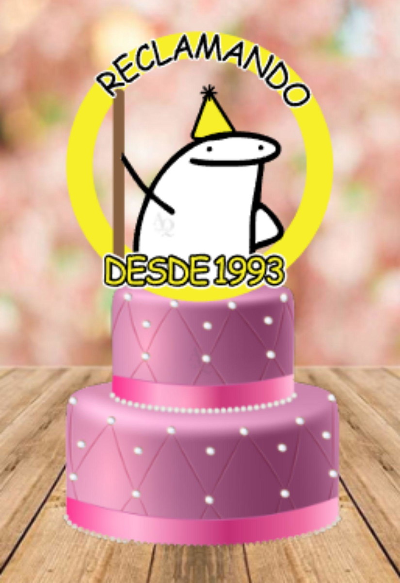 Arquivo de Corte Topo de Bolo Flork Aniversário #15654