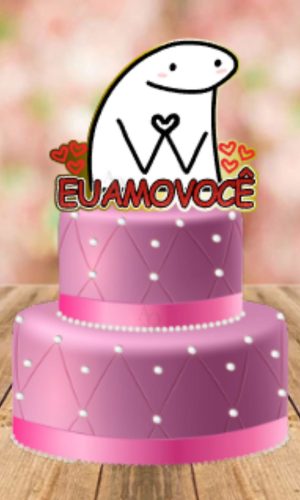 Arquivo de Corte Topo de Bolo Flork Aniversário #15655