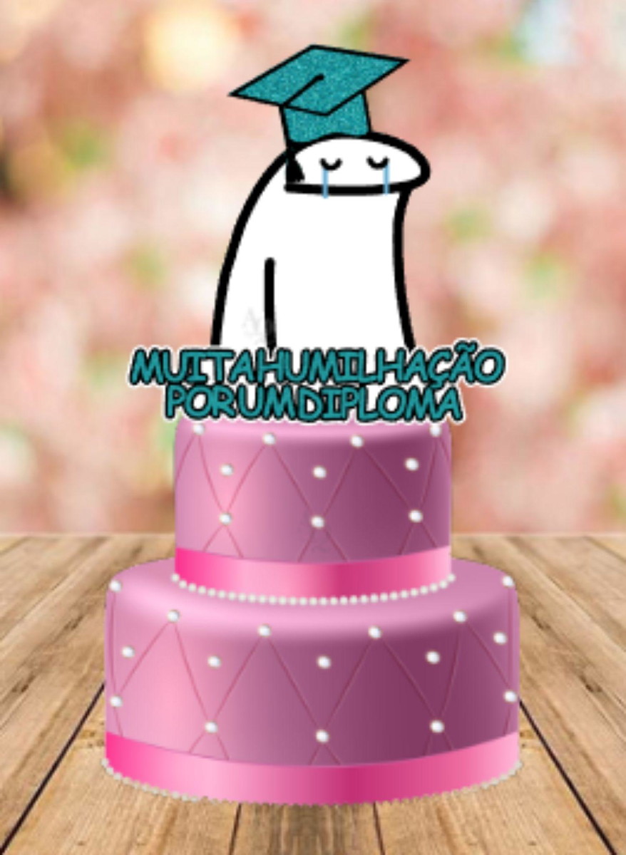 Arquivo de Corte Topo de Bolo Flork Aniversário #15657
