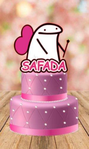 Arquivo de Corte Topo de Bolo Flork Aniversário #15660