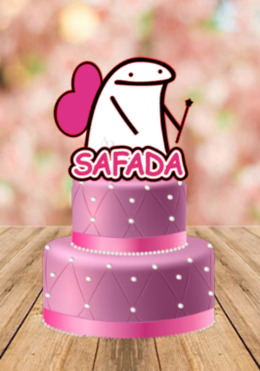 Arquivo de Corte Topo de Bolo Flork Aniversário #15660