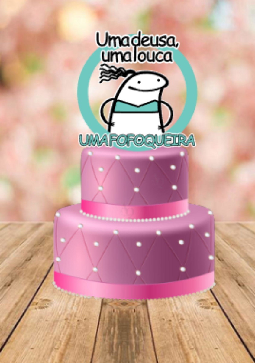 Arquivo de Corte Topo de Bolo Flork Aniversário #15663
