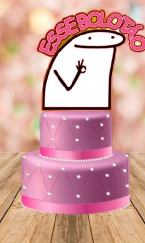 Arquivo de Corte Topo de Bolo Flork Aniversário #15677