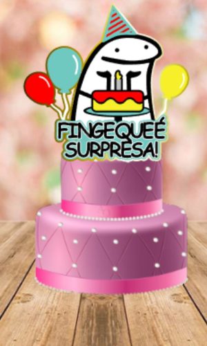 Arquivo de Corte Topo de Bolo Flork Aniversário #15678