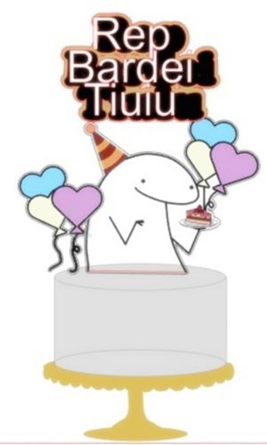 Arquivo de Corte Topo de Bolo Flork Aniversário #15681