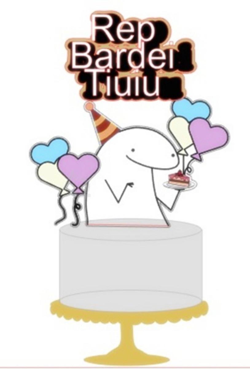 Arquivo de Corte Topo de Bolo Flork Aniversário #15681