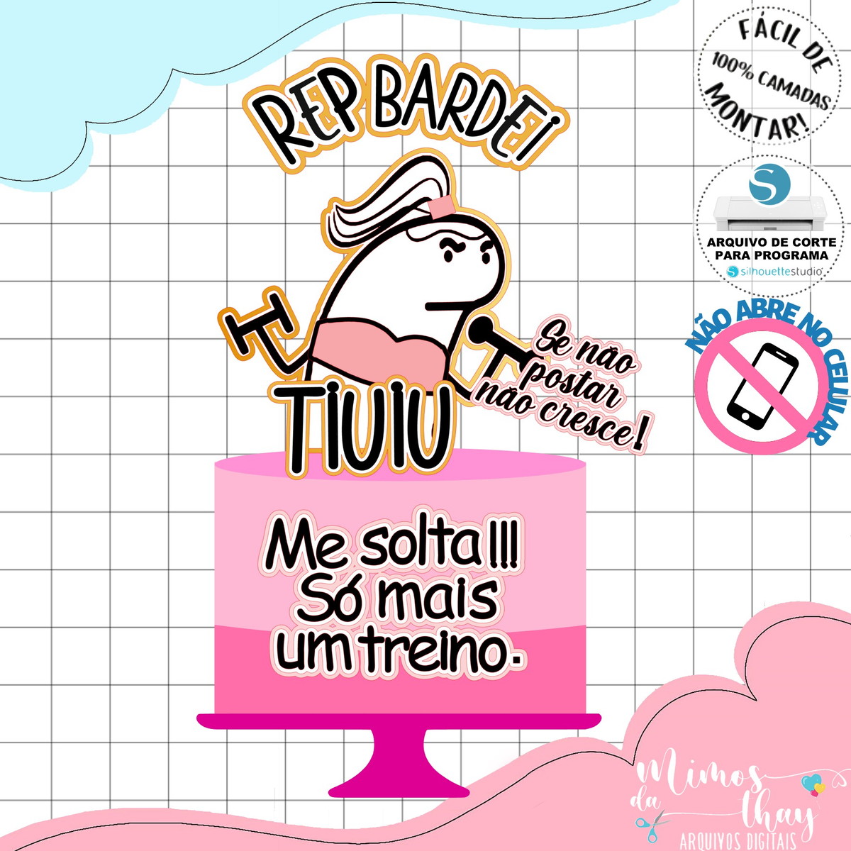 Arquivo de Corte Topo de Bolo Flork na Academia Fitness 067