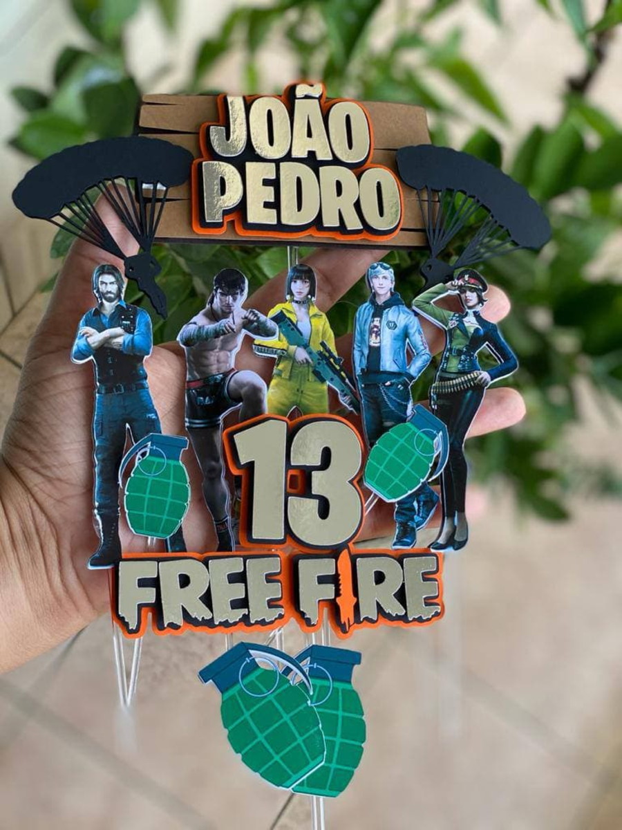 Arquivo de Corte - Topo de Bolo (Free Fire) 1