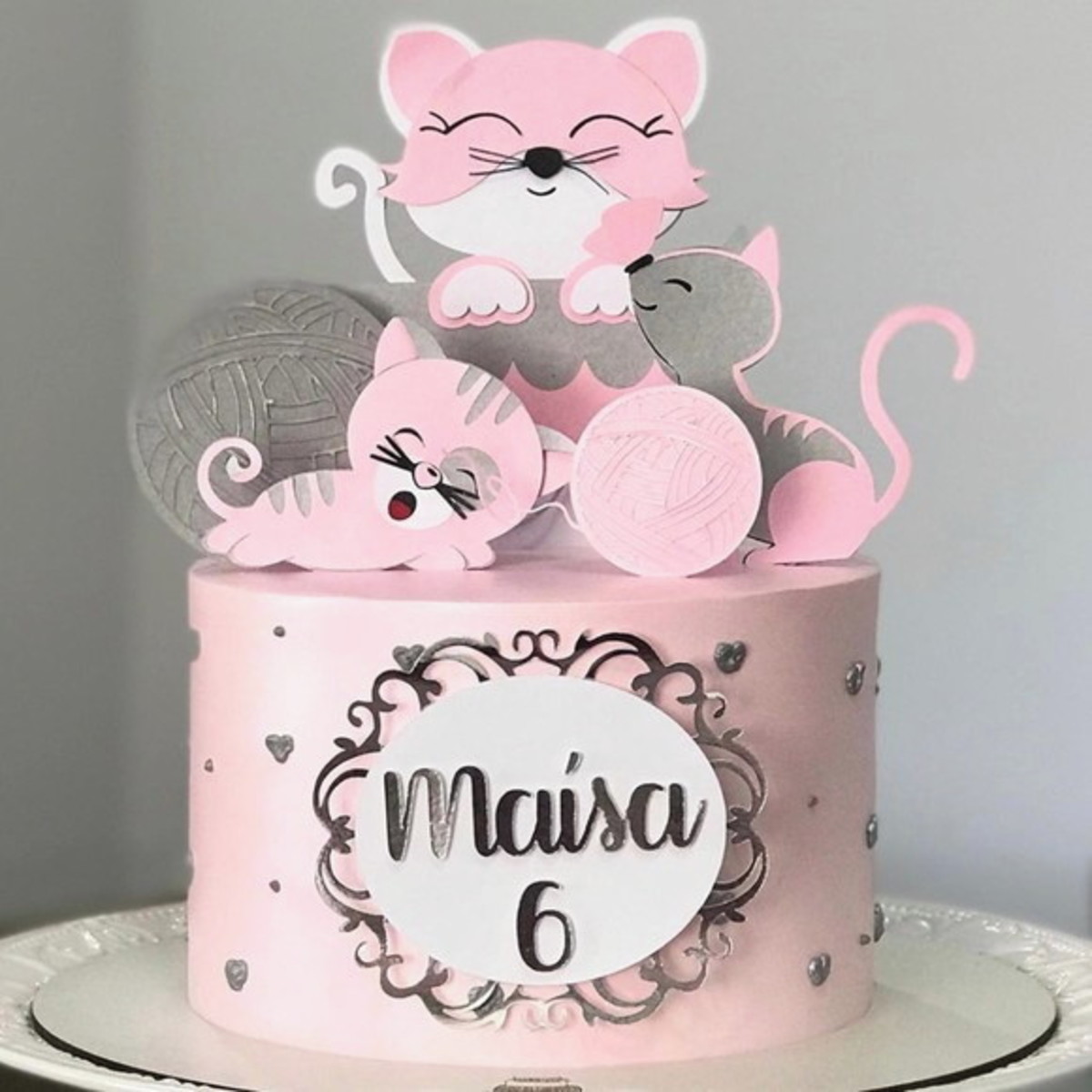 KIT C/ 5 ARQUIVO DE CORTE: TOPO DE BOLO GATINHO 001 - Imagem 2