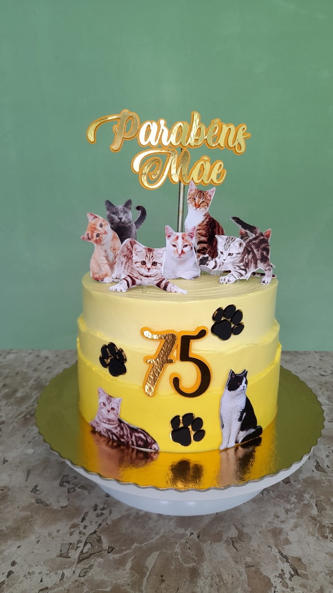 Arquivo de corte topo de bolo gatinho