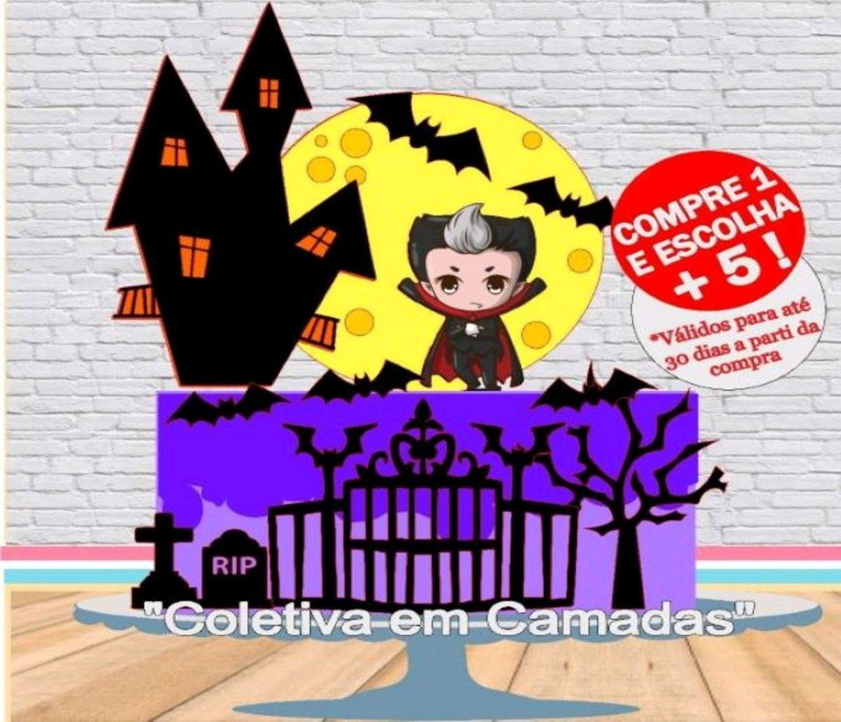 ARQUIVO DE CORTE TOPO DE BOLO HALLOWEEN #2749