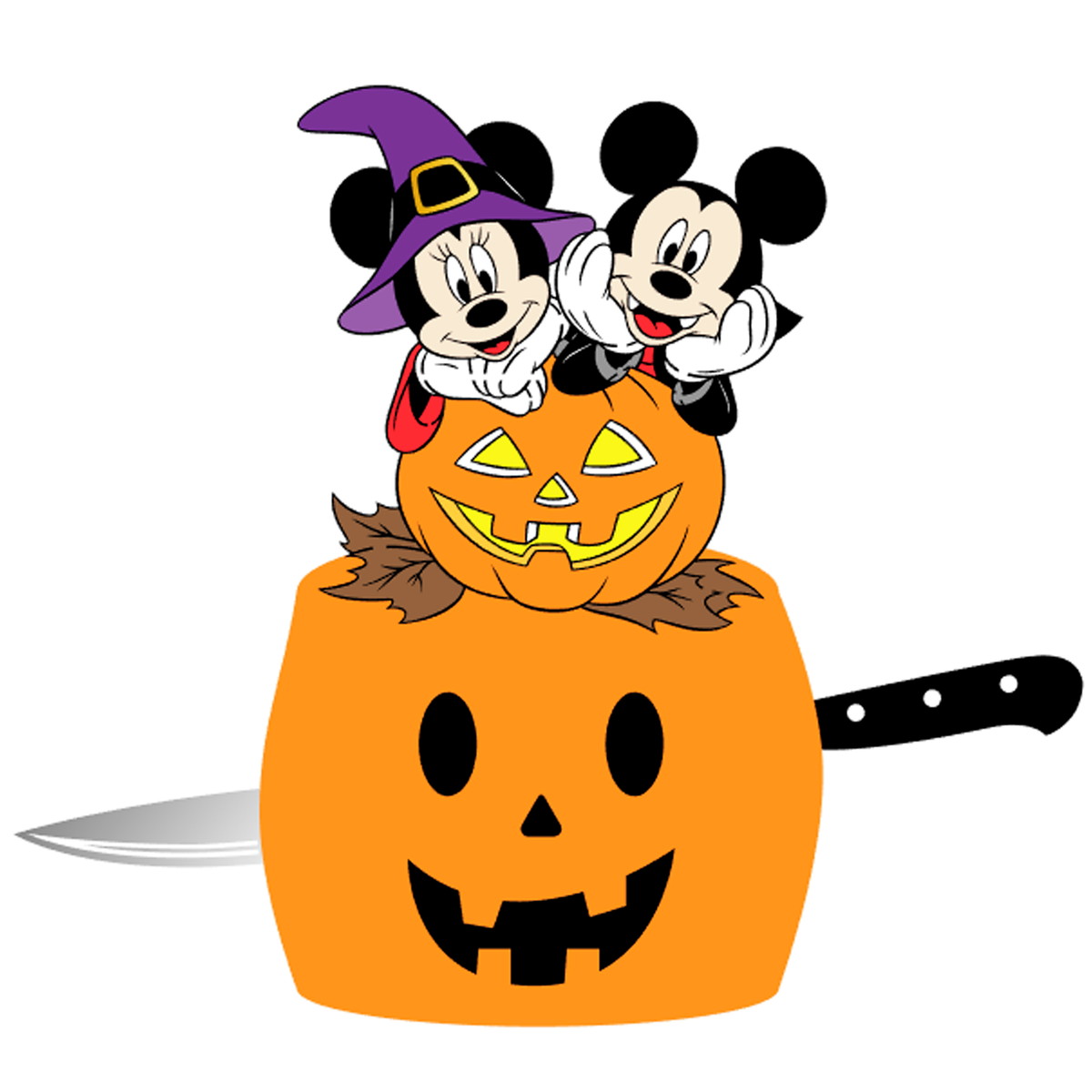 Arquivo de Corte: Topo de Bolo Halloween Mickey e Minnie 027