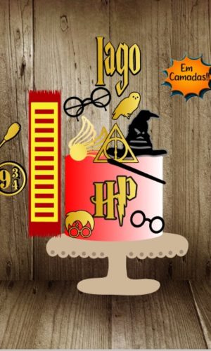 Arquivo de corte topo de bolo - Harry Potter