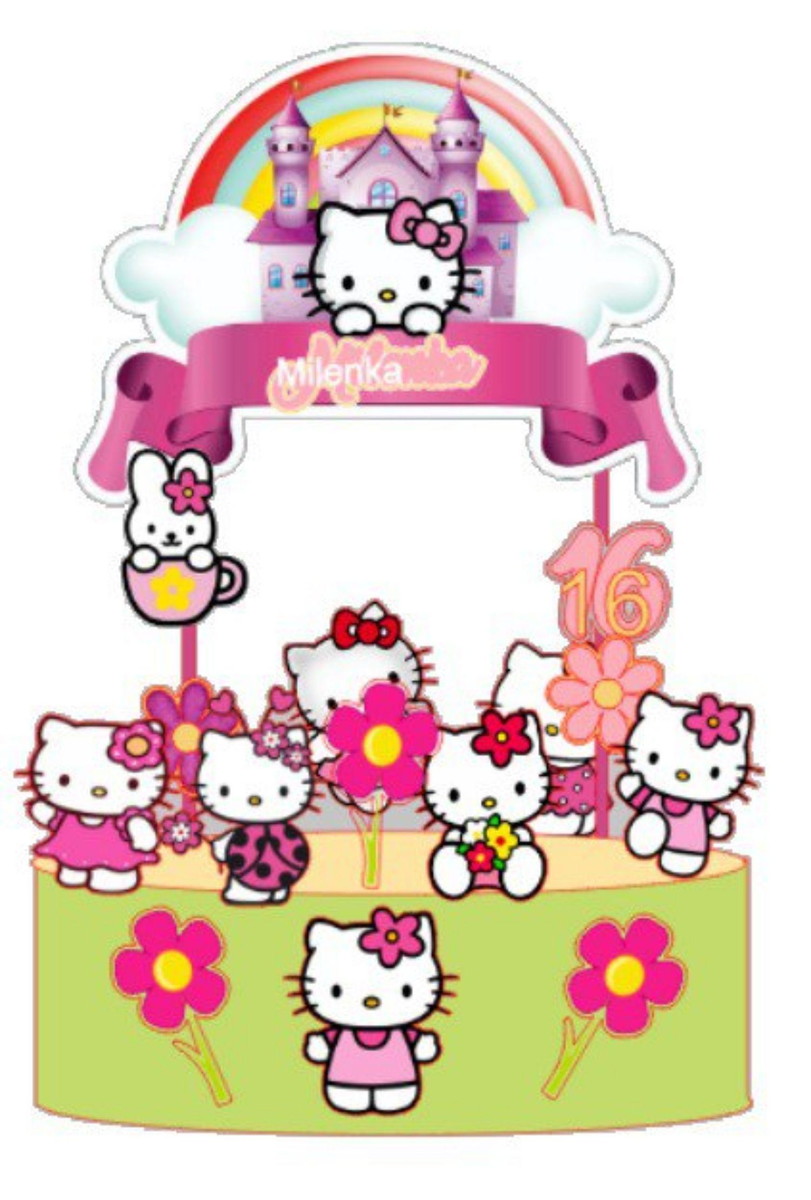 Arquivo de Corte Topo de Bolo Hello Kit #17040