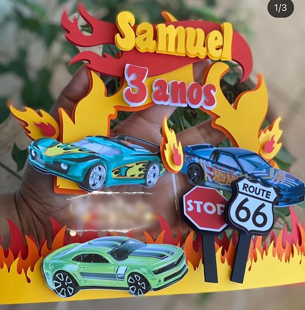Arquivo De Corte: Topo De Bolo Hot Wheels 001