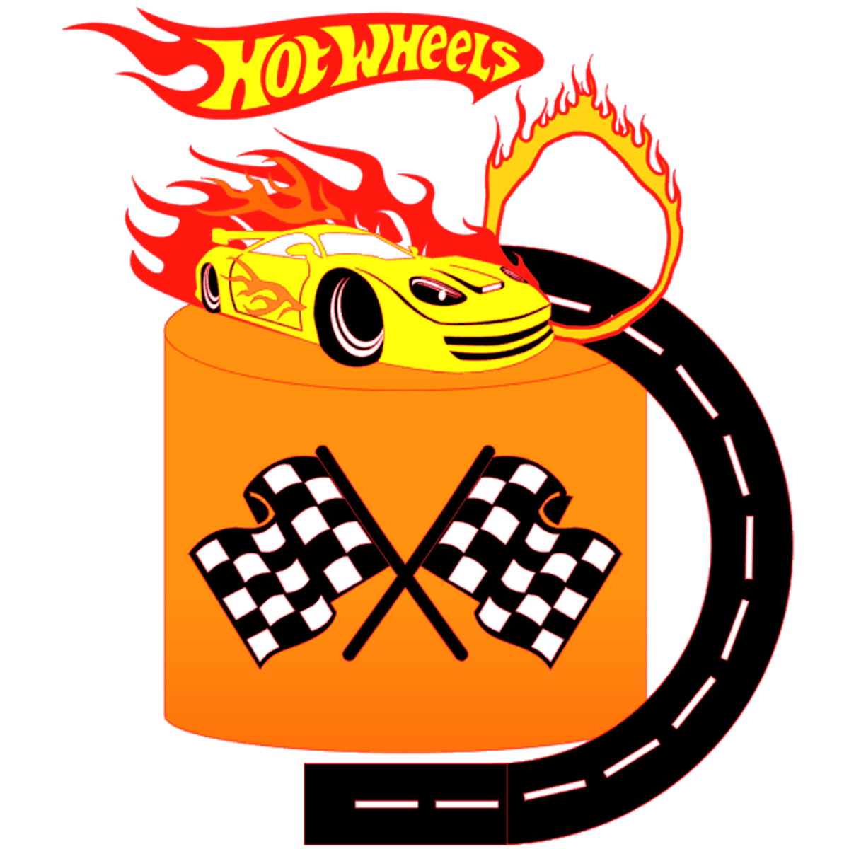 Arquivo de Corte: Topo de Bolo Hot Wheels 003