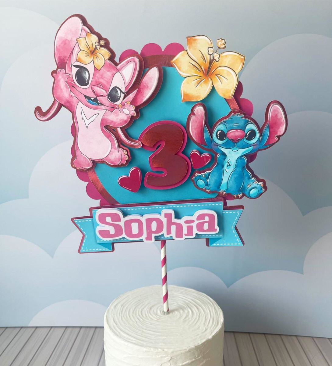 Arquivo de Corte Topo de Bolo Lilo e Stich #17208
