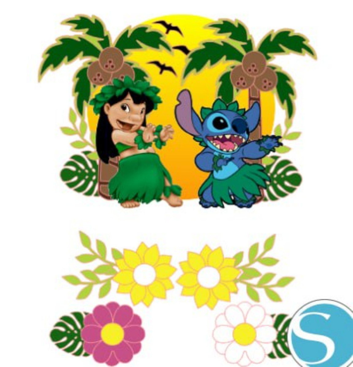 Arquivo de Corte Topo de Bolo Lilo e Stich #17209