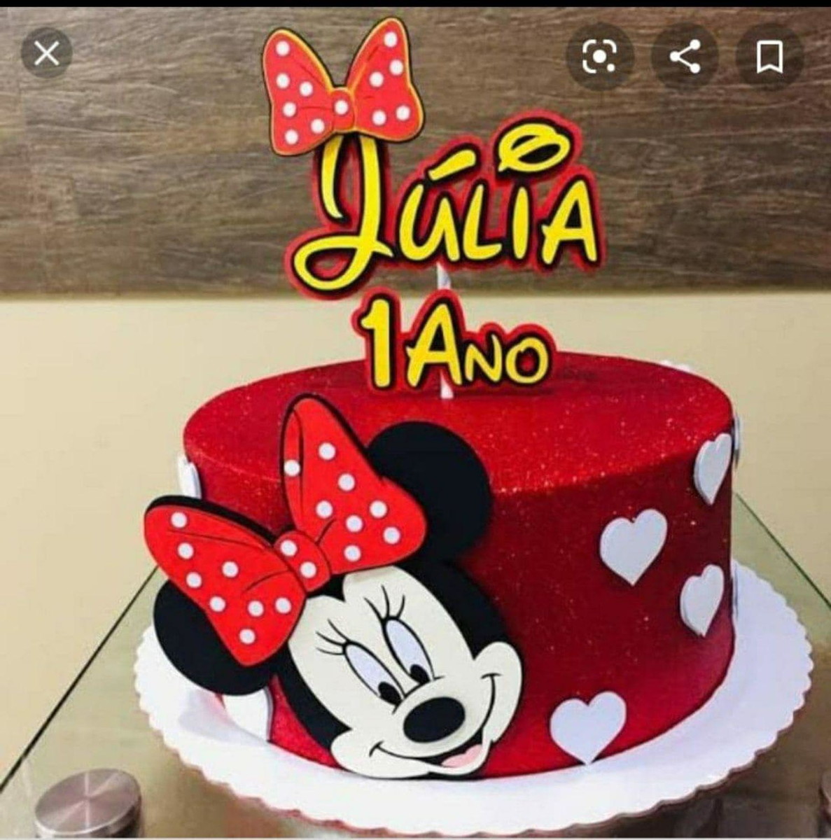 Arquivo de Corte Topo de Bolo Minnie Vermelha #15343