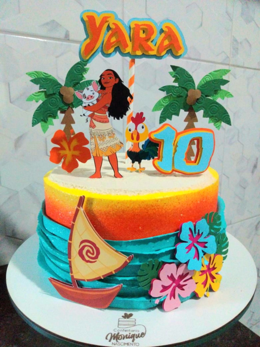 Arquivo de corte Topo de bolo - Moana
