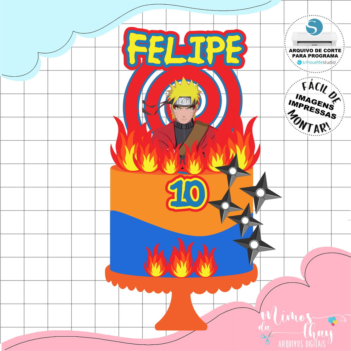 Arquivo de Corte: Topo de Bolo Naruto 009