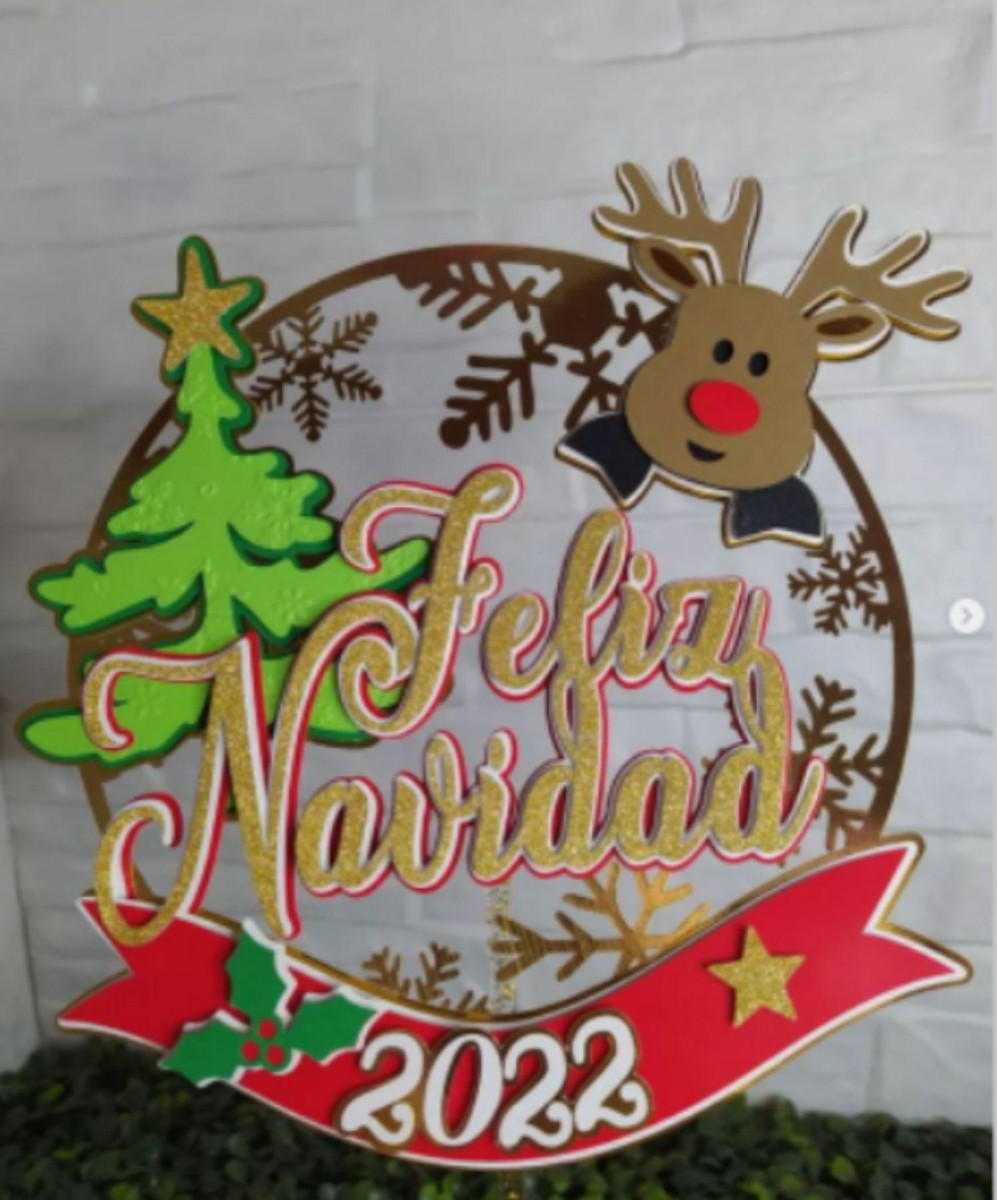 Arquivo de Corte Topo de Bolo Natal 2022 #15594