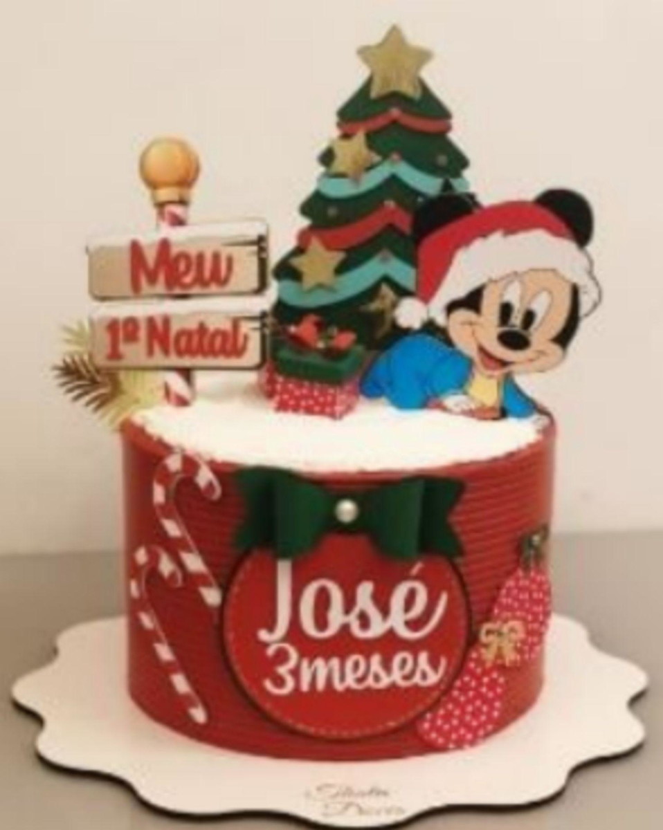 Arquivo de Corte Topo de Bolo Natal 2022 Mickey #15592