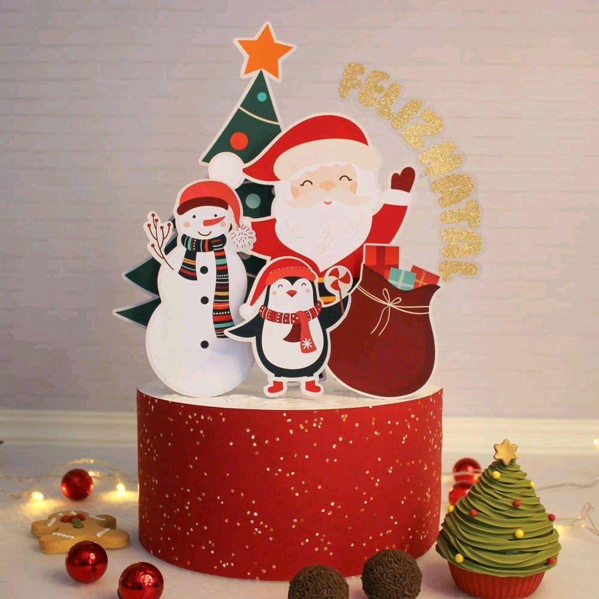 ARQUIVO DE CORTE TOPO DE BOLO NATAL (#2142) STUDIO E PDF