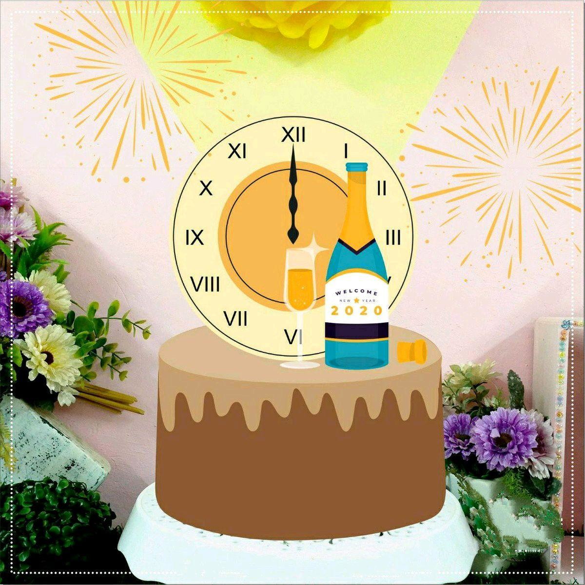 ARQUIVO DE CORTE TOPO DE BOLO NATAL ANO NOVO SHAKER (#2186)