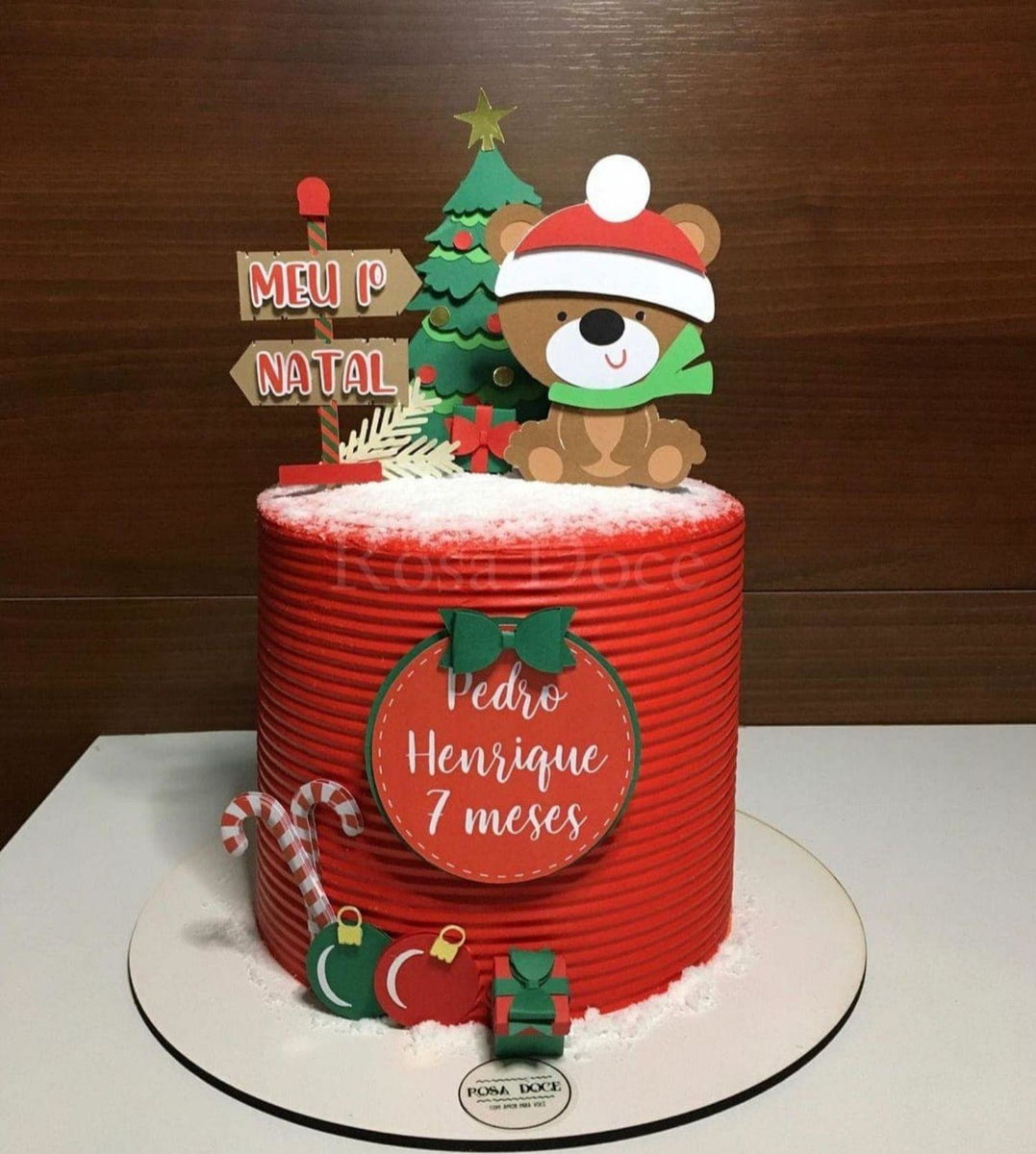 Arquivo de Corte Topo de Bolo Natal - Camadas #2780 Studio