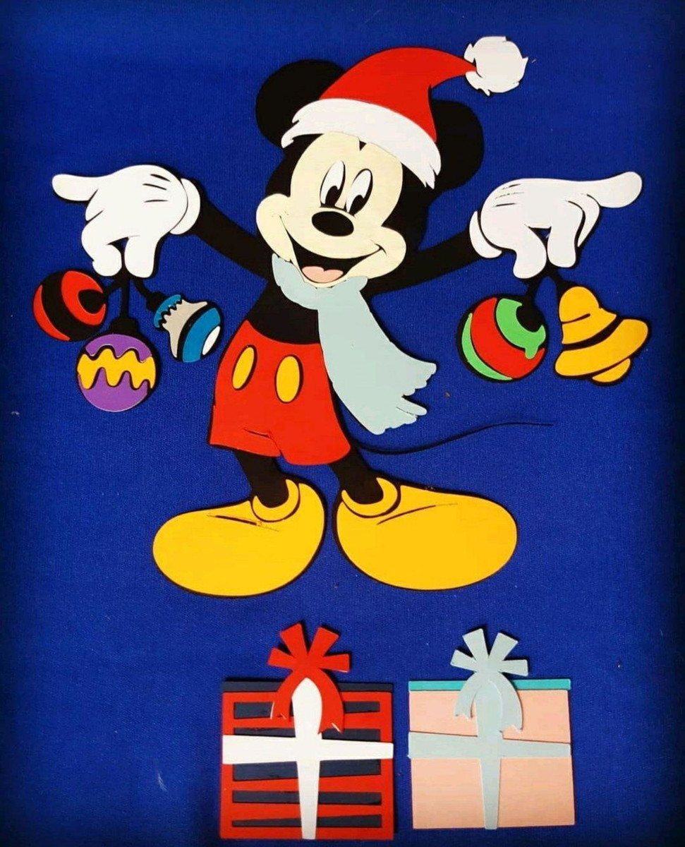Arquivo de Corte Topo de Bolo Natal Mickey (#1617) Studio