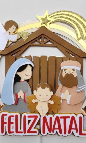 Arquivo de Corte Topo de Bolo Natal Presépio #14629 Studio