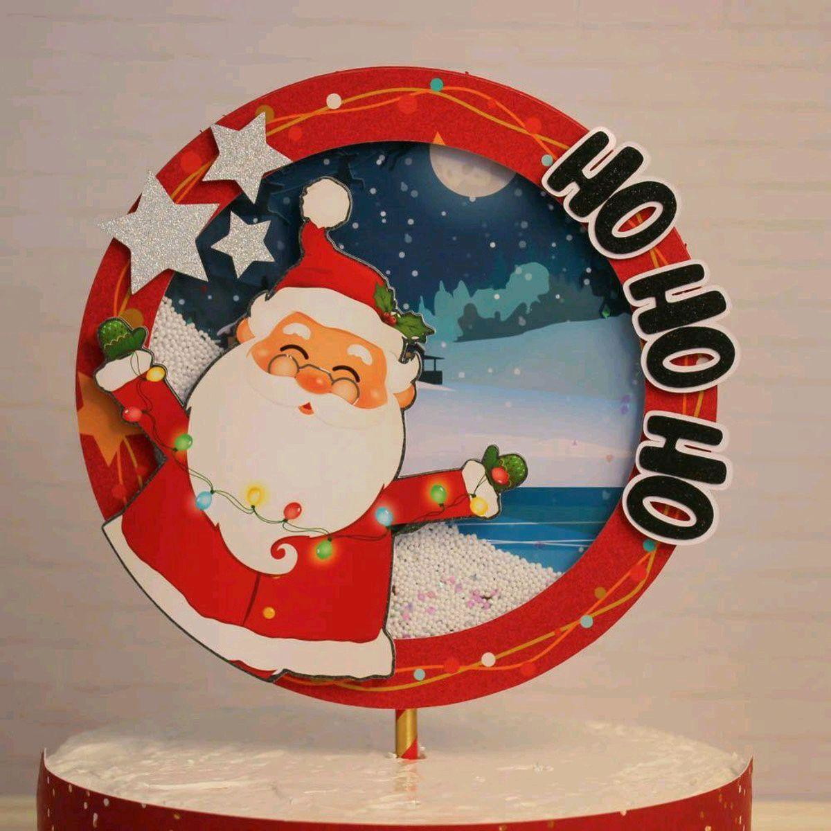 ARQUIVO DE CORTE TOPO DE BOLO NATAL SHA (#2149) STUDIO E PDF - Imagem 2
