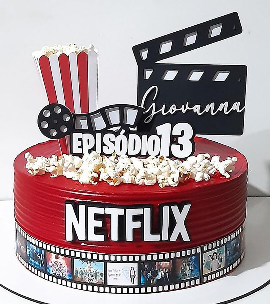 Arquivo de Corte: Topo de Bolo Netflix 3d 003
