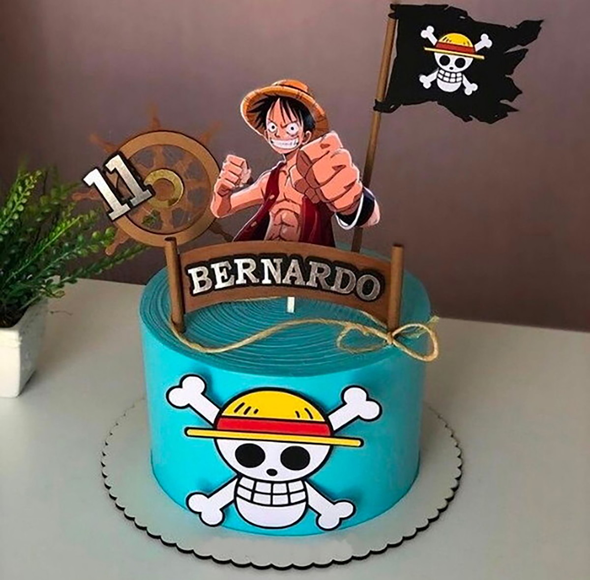 Arquivo de Corte: Topo de Bolo One Piece 002