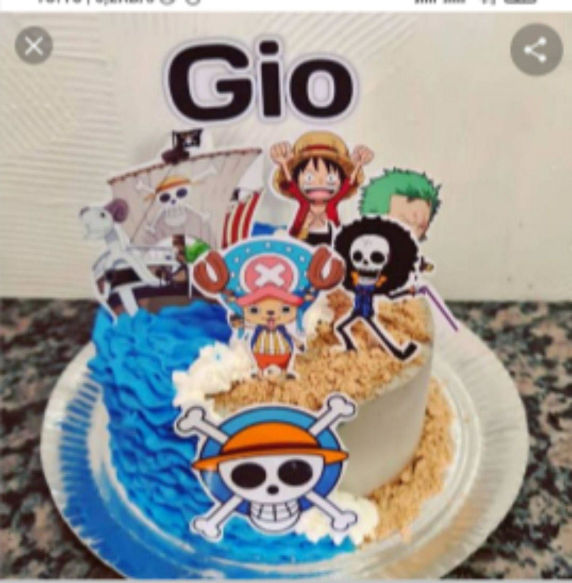 Arquivo de Corte Topo de Bolo One Piece #15797 Studio